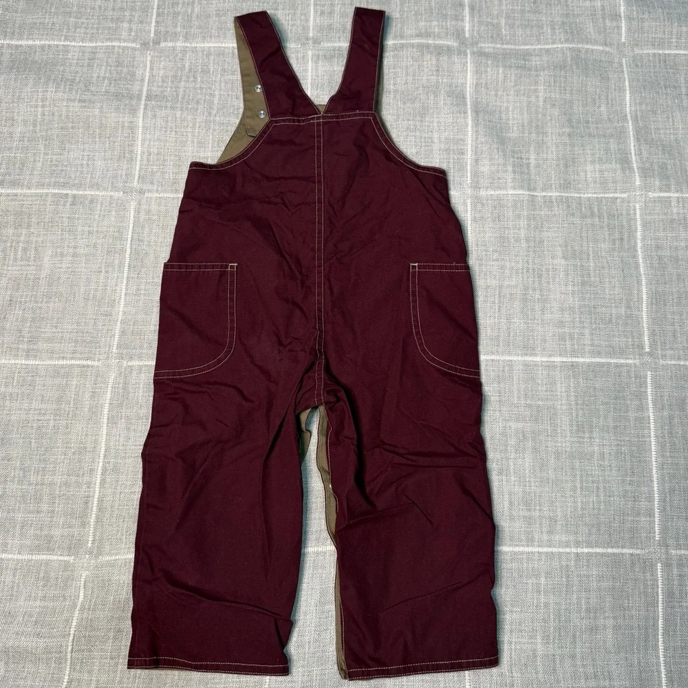 Carter's Y2K Dinosaur Basketball Overalls 12-18 Months Maroon - Picture 2 of 10